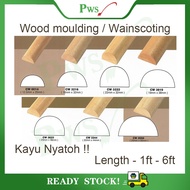 Wainscoting Frame / Wood Moulding / Wainscoting Decoration Bingkai Half Circle Kayu Nyatoh Solid wood - CW0014 - CW2550