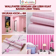 Aesthetic Bedroom Wall Sticker Wallpaper 3D Pink Wall Wallpaper Pink Striped Wall Paper