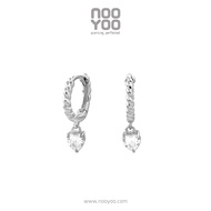 NooYoo ต่างหูสำหรับผิวแพ้ง่าย Lovely Twist Hoops Surgical Steel