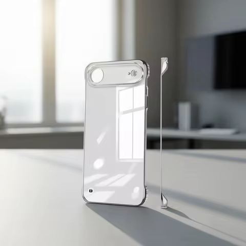 Ultra Thin Frameless Case for Iphone 17promax Air Slim Hard Shockproof Bumper Transparent Cover For 