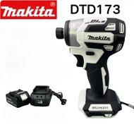 Makita DTD173 White Cordless Impact Driver 18V Brushless Motor Electric Drill