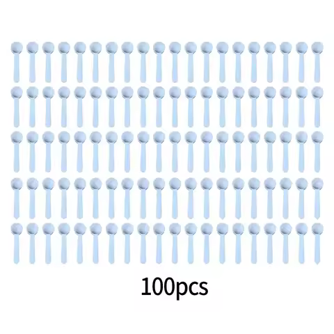 50/100pc 5g White Plastic Measuring Spoon Gram Scoop Food Baking Medicine Powder Scale Kitchen Measu