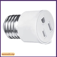 [AUROA]Light Socket To Plug Adapter Outlet Plug Converter E26 Bulb Socket Adapter