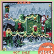 Full Embroidery Christmas Train Printed Cross Stitch 14CT Cotton Needlework