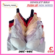 Singlet Bra 36C-46C C cup Women's Non Wired Bra Ladies bra push up 小胸聚拢 收副乳内衣 032