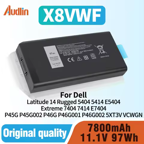 97Wh X8VWF Laptop Battery for Dell Latitude 14 Rugged 5404 5414 E5404 Extreme 7404 7414 E7404 Series