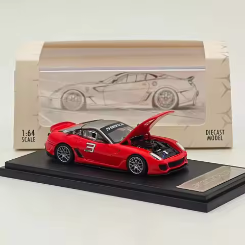 Diecast RM Rhino Model 1:64 Scale Ferrari 599XX Hood Openable Alloy Car Model