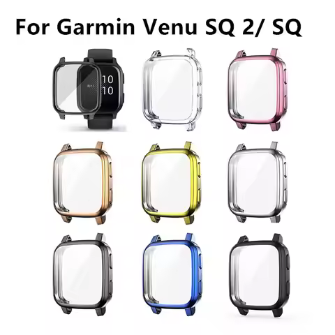 Protection Case For Garmin Venu SQ 2 SQ2 Smart Watch Plating TPU Soft Cover Full Screen Protector Sh