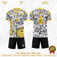 Jersey sport olahraga Takraw Full Printing Gratis Nama & Logo