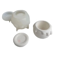 domain-DIY Honey Jar Silicone Mold Plaster Candle Box with Lid Craft Mold Handmade Jewelry Storage C