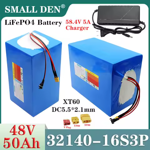48V 30Ah 50Ah 32140 Lifepo4 battery pack 16S3P 2000W High Power With BMS For E-motorcycle scooter tr