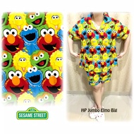 PIYAMA JUMBO WANITA HP ELMO COLOURFULL KATUN IMPORT LD118CM