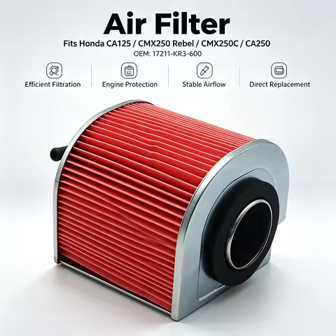 Motorcycle Air Filter Is Suitable for Honda Rebel CMX250C CA250 CA125 CMX250 17211-KR3-600 Moto Acce