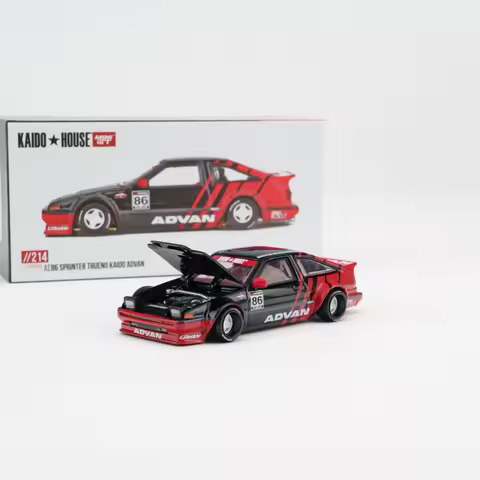 Kaido House X Mini GT AE86 Sprinter Trueno Kaido ADVAN Car Diecast Model Car Collection Limited Edit