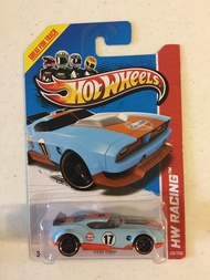 Mattel Hot Wheels Treasure Hunt - Fast Fish (Blue w/Orange Stripe Gulf), Bronze Line Tires - HW Raci