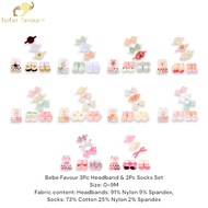 Bebe Favour 3Pc Headband & 2Pc Socks Set BP71643/BP71645/BP71864/BP71865/BP71867/BP71868/BP71869/BP7