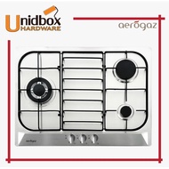 AZ-373SF 70CM Stainless Steel Hob-PUB/Aerogaz/3 Burners/Kitchen Appliances/Gas Stove