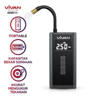 Terlaris Vivan Vt101 Pompa Ban Mobil Portable Inflator Tire 5200 Mah