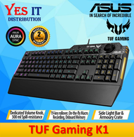 ASUS TUF Gaming K1 RGB Keyboard with Dedicated Volume Knob Spill-resistance Side Light Bar and Armou