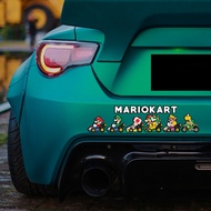 Super Mario Cute Cartoon Decoration Car Stickers Covering Scratches Waterproof Reflective Decals For Auto Motorcycle Electric Car sticker reflective sticker Scooter Racer Helmet