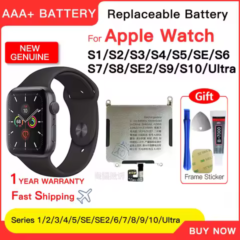 Genuine New Battery For Apple Watch Series SE 1 2 3 4 5 6 7 8 9 IWatch S1 S2 S3 GPS LTE S4 S5 S6 S7 