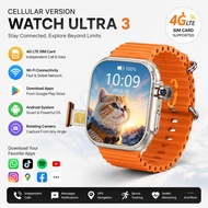Cellular Version Watch ULTRA3 B31 Smart Watch SIM Card WiFi 5G Android S10 Ultra Camera Google Play 