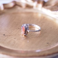 斑彩石 手工純銀戒指 彩斑菊石 Ammolite sterling silver ring