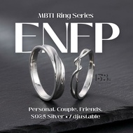 【153】S925 MBTI Ring - ENFP Adjustable Mix and Match Cincin Perak Lelaki Wanita