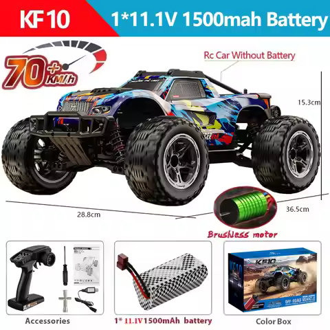 1/10 KF10 3S Brushless 4WD Road RC Car 70KM/H 2.4G High Speed Racing Remote Control Car Drift Monste