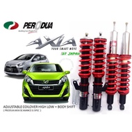 D7 PERODUA AXIA BEZZA HI LOW BODY SHIFT ADJUSTABLE HIGH LO COILOVER SET