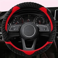 Compatible With For Q2 Q3 Q5 Q7 Q8 A5 A7 A8L B6 37-38 cm/14.5-15 in D/O Shape Car Steering Wheel Cov