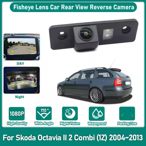 Car Backup Camera For Skoda Octavia II 2 Combi (1Z) 2004-2013 HD 1080P 170° FishEye Vehicle Rear Vie
