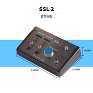 SSL 2 Professional Dual Mic Preamp 2 in 2 out USB Audio Interface 4K Button SSL2 ช่องเสียบสายเข้า/ออ
