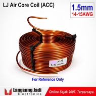5.1mH 1.5mm LJ Air Core Coil ACC - 5.1mH 1.5mm 14 15 AWG Crossover XO Inductor