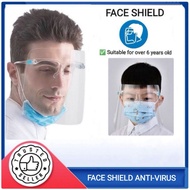 FACE SHIELD MASK / FACE SHIELD PROTECTIVE / ANTI-FOG * GLASSES + MASK