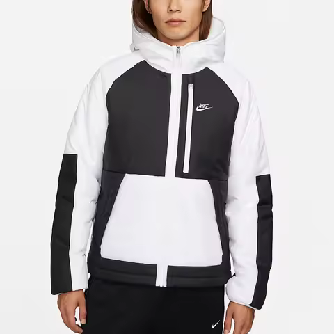 Nike genuine winter men's hooded patchwork warm cotton jacket DD6858-100