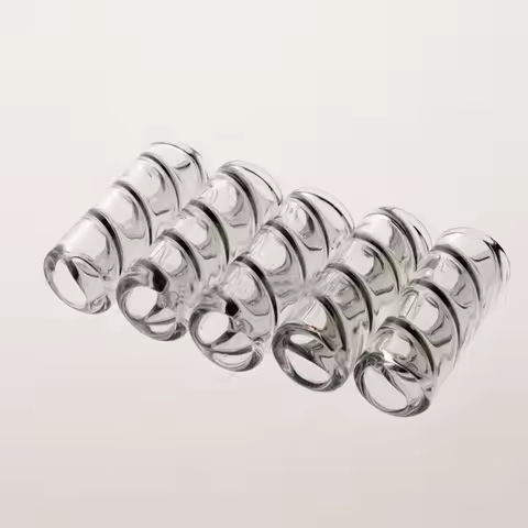 New Design Clear Inner Triangle Mini Glass Cigaret Pipe Filter Tips Round Mouth for Dry Herb Smoking