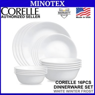 Corelle 16pcs White Dinnerware Set | Vitrelle Glass | Microwave & Oven Safe | Set Pinggan Corelle