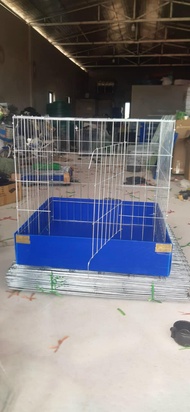 lồng nhốt gà 80 vuông kèm khay nhựa