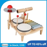 Kids Drum Set for Toddlers Wooden Early Education Beginner Percussion Music Table Children'S Drum Ra