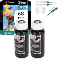 Competible 68 Ink Bottle Refill Combo Pack Replacement for HP 68 Ink Refill for Envy 6152e 6155e 655