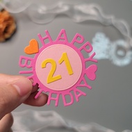 Metal Cutting Dies Happy Birthday and 0-9 Numbers Paper Embossing Stencil Scrapbooking Greeting Card