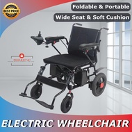 Electric Wheelchair Kerusi Roda Elektrik Lightweight Foldable Travel Transport Auto Motor Wheelchair