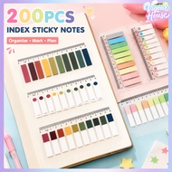 200pcs Morandi Sticky Notes Index Sticker Colorful Index Sticky Notes Back To School