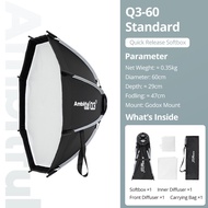 Ambitful Q3ซอฟต์บ็อกซ์แบบปลดเร็ว40ซม. 60ซม. ติดตั้งเร็ว Godox Softbox แปดเหลี่ยมสำหรับ Godox ML60 ML