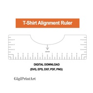 Tshirt Ruler SVG, T-shirt Alignment Tool SVG, EPS, PNG, DXF, PDF