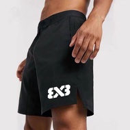 3v3 American Men's Basketball Shorts, Summer Sports 3/4 Pants, Quick-Dry Breathable for Running & Fi