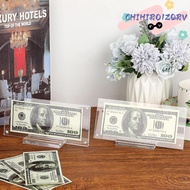 CHIHIRO1ZQRV Dollar Bill Picture Frame Holder, Commemorative With Base Acrylic Display Frame, Transp
