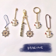 Marine Enamel Keychain - Ship Steering & jangkar