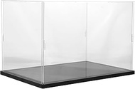 BESPORTBLE Acrylic Display Case with Black Base, Clear Acrylic Box Cube Collectibles Assemble Display Box Dustproofs Doll Storage Box for Collectibles Figures